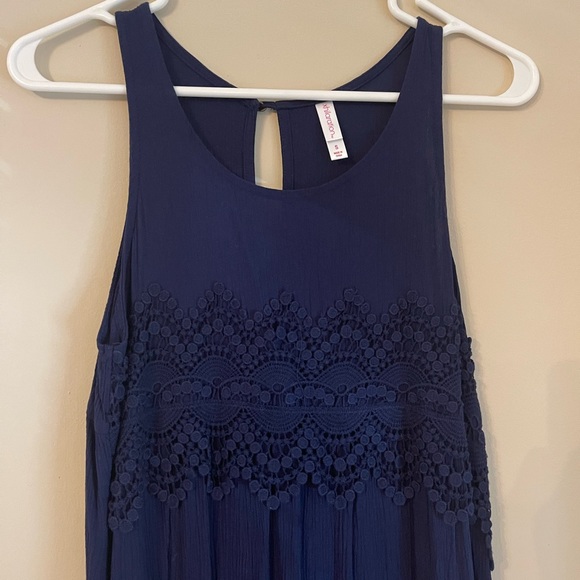 Xhilaration Navy Lace Swing Mini Dress - Picture 5 of 5